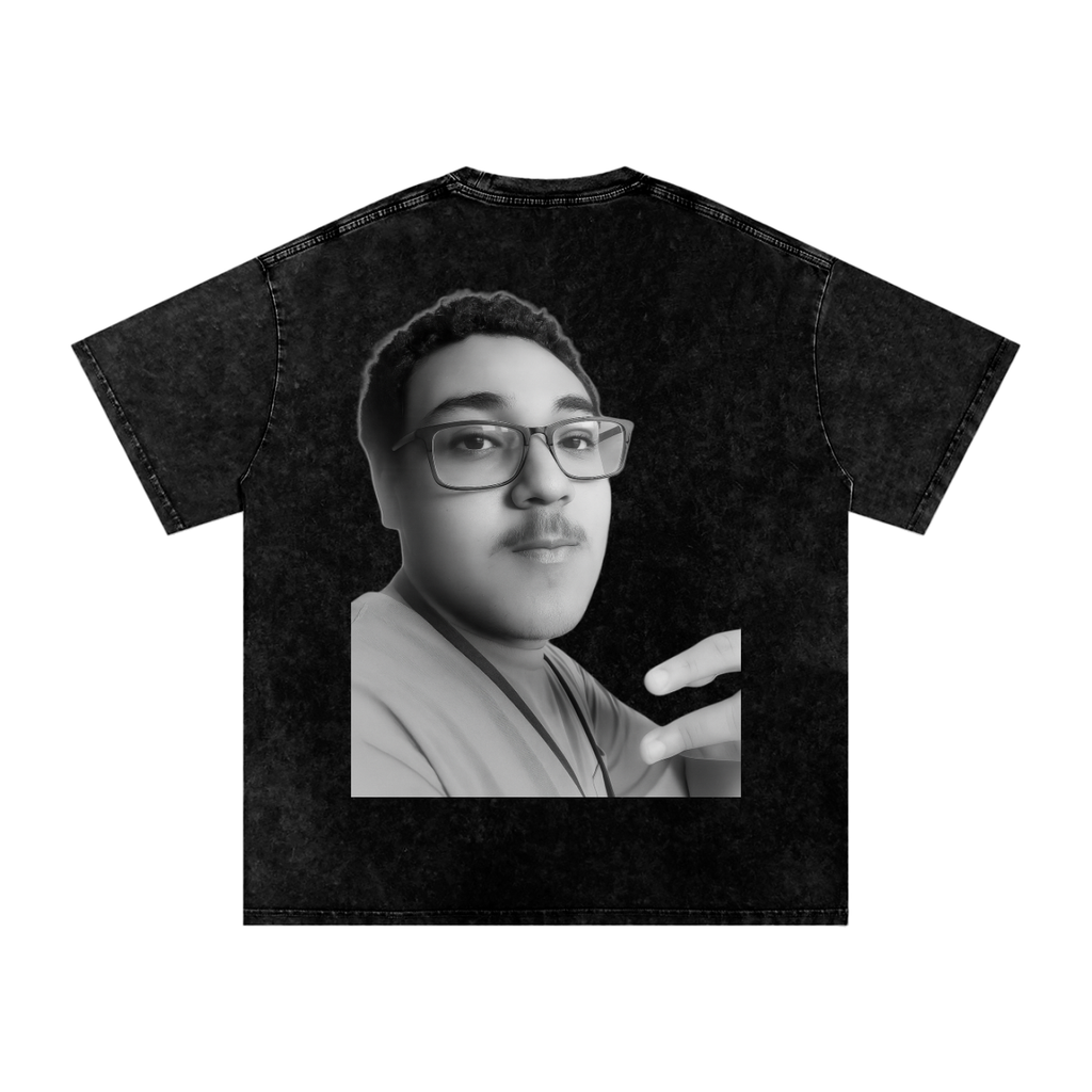 Snow Washed Oversized Cotton T-Shirt